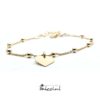 Bracciale con cuore personalizzabile con iniziale