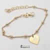 Bracciale con cuore personalizzabile con iniziale