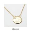 Collana Con Iniziale Incisa Su Medaglia Dorata