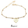 Bracciale con cuore personalizzabile con iniziale