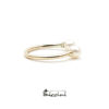 Anello aperto con perle in oro giallo