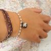 Bracciale con Mappamondo a Ciondolo in ARGENTO