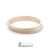 Bracciali a manetta in argento nei tre colori giallo rosa e bianco