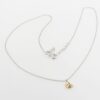 Collana con cuore in oro personalizzabile con incisione con catena in argento