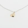 Collana con cuore in oro personalizzabile con incisione, retro
