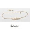 Bracciale personalizzato con nome in oro giallo 18 kt