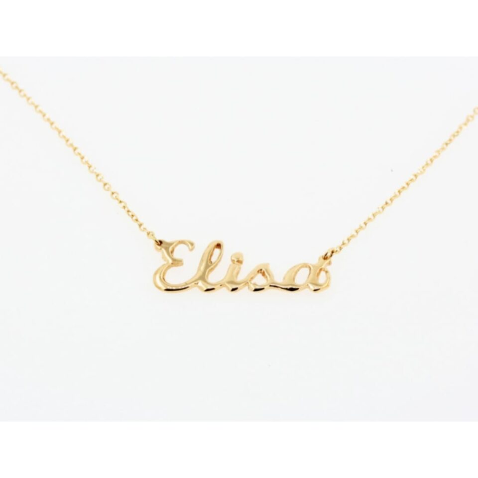 Collana con Nome in Oro giallo fatta a mano
