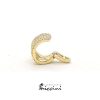 Orecchino Ear cuff in argento dorato con zirconi