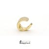 Orecchino Ear cuff in argento dorato con zirconi