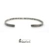 Bracciale personalizzabile rigido in argento brunito