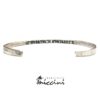 Bracciale personalizzabile rigido in argento brunito con coordinate incise