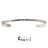 Bracciale personalizzabile rigido in argento brunito