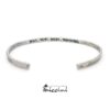 Bracciale personalizzabile rigido in argento brunito