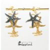 Orecchini a cerchio con Stelle Marine in argento 925