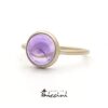 Anello ametista in oro giallo satinato