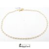 Collana a catena con maglie allungate in argento dorato