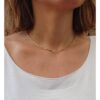 Collana a Catena con Maglie Allungate in Argento Dorato