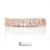Bracciale Rigido con Nome in argento e zirconi