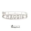 Bracciale Rigido con Nome in argento e zirconi