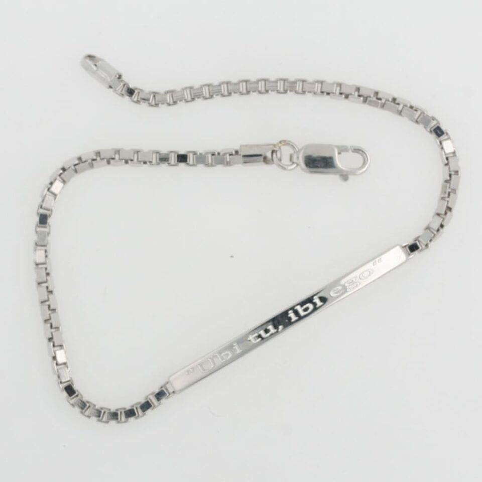 Bracciale in argento personalizzabile da uomo