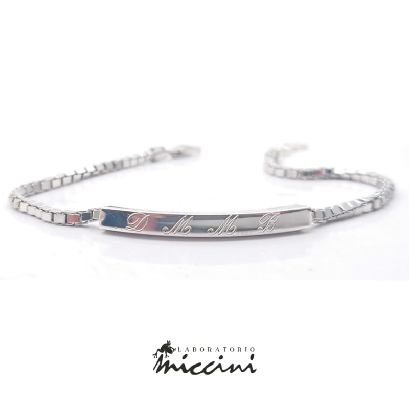 Bracciale in argento personalizzabile da uomo