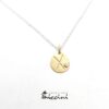 Collana con Iniziale e Diamantino fatta ed incisa a mano su oro giallo.