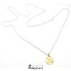 Collana con Iniziale e Diamantino fatta ed incisa a mano su oro giallo.