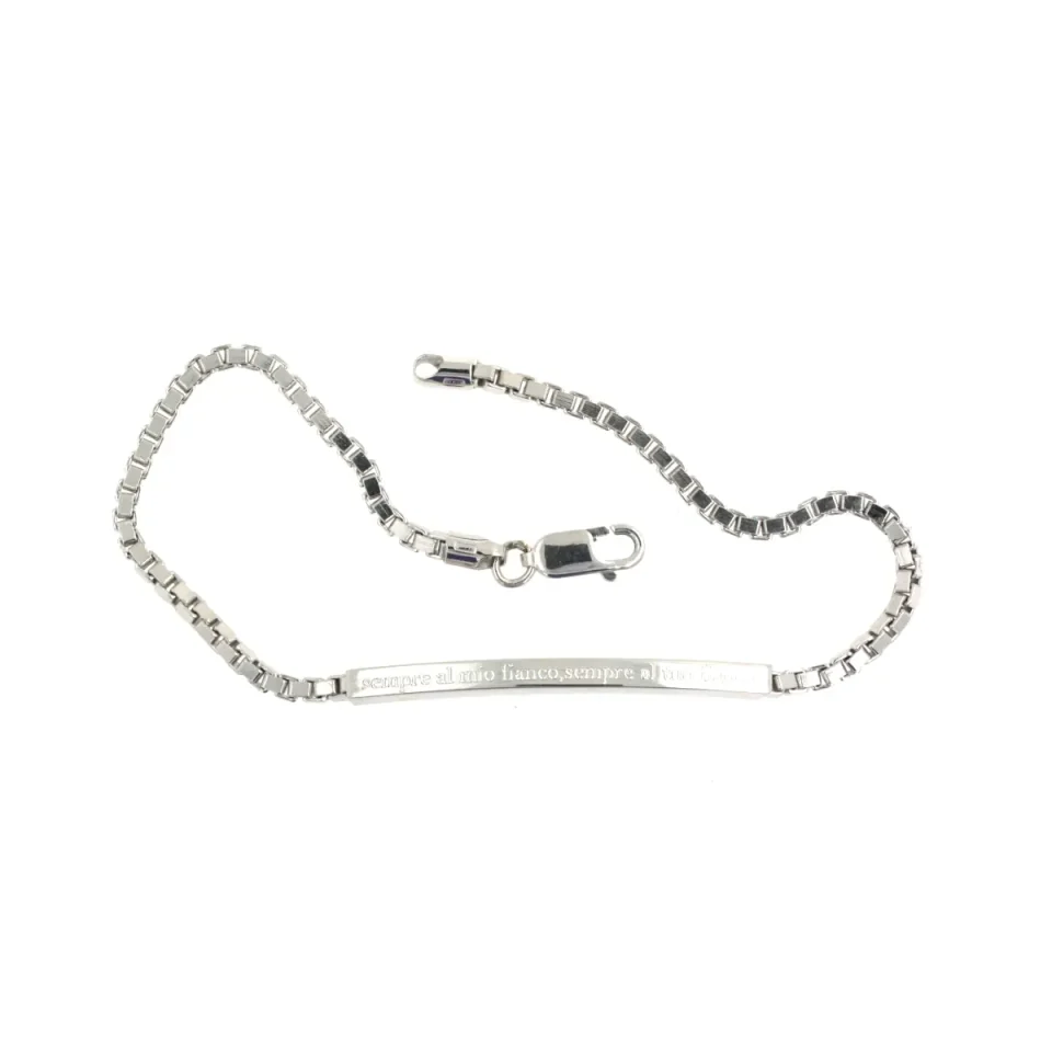 bracciale argento personalizzabile con frase