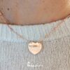 Collana Ciondolo Cuore personalizzabile argento rosato