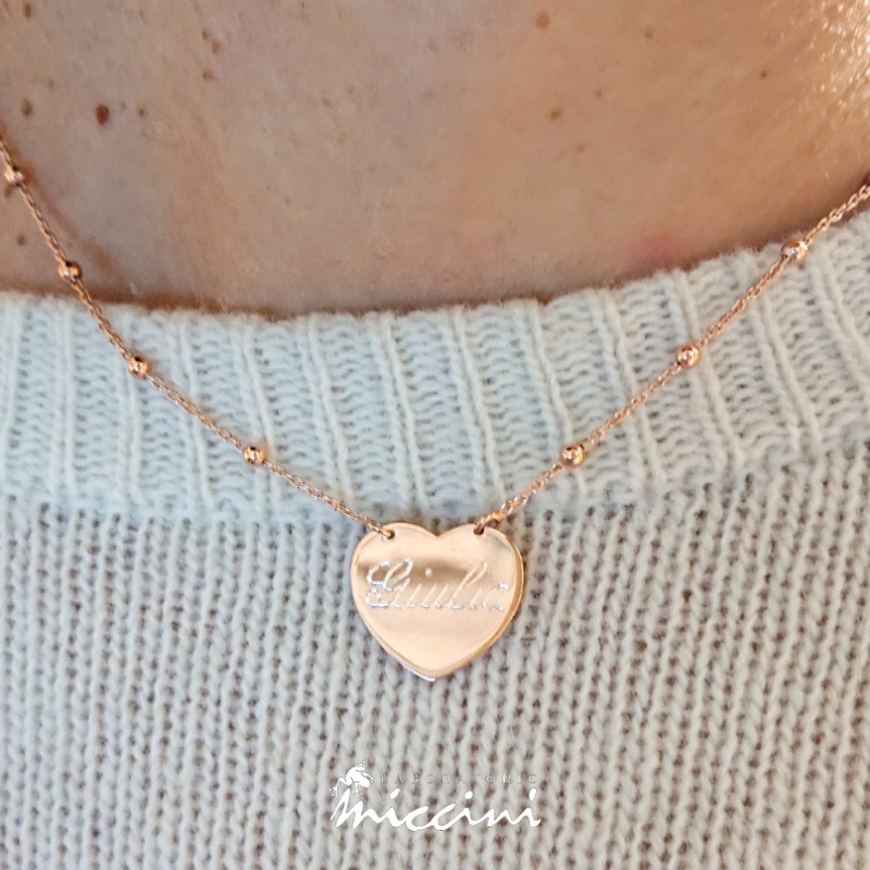 Collana con ciondolo cuore