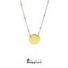 collana con ciondolo rotondo in argento dorato