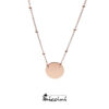 collana con ciondolo rotondo in argento rosato