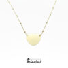 collana con pendente a cuore argento dorato