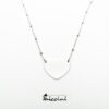 collana con pendente a cuore argento rodiato
