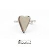 Anello Con Cuore allungato in argento