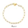 BRACCIALE A CATENA CON MAGLIE ALLUNGATE IN ARGENTO DORATO