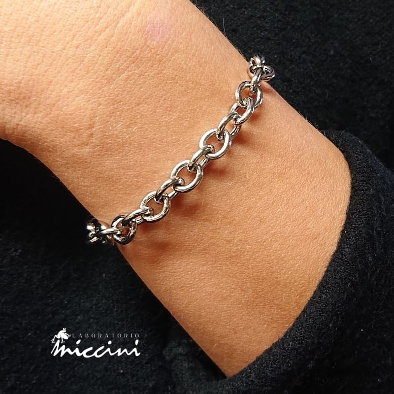 BRACCIALE FORZATINA GRANDE IN ARGENTO INDOSSATO