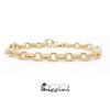 Bracciale forzatina grande in argento dorato