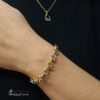 Bracciale forzatina grande in argento dorato