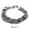 Bracciale treccia grande in argento