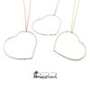 collana lunga in argento con cuore
