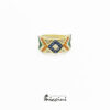 earcuff regolabile in argento dorato e zirconi