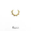 ear cuff in argento dorato con spuntoni e smalti