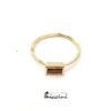 anello minimale in oro e quarzo citrino