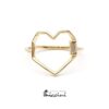 anello a forma di cuore geometrico con diamante