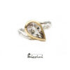 anello in argento e oro 18 kt con morganite