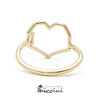 anello in oro giallo a forma di cuore geometrico con diamante