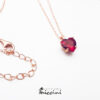 Collana Zircone Cuore Rosso