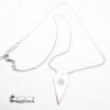 collana on pendente a forma di cuore e stella di zirconi