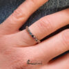 anello in argento dorato con zirconi arcobaleno